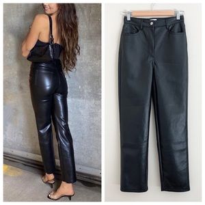 Aritzia Wilfred The Melina High Waisted Vegan Leather Pant